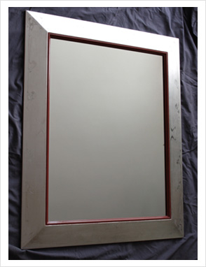 Mirroir argent et or