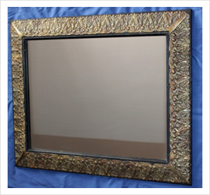 Mirroir argent et or