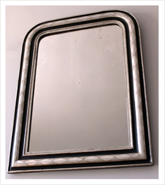 Mirroir argent et noir