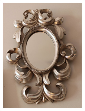 Mirroir argent et noir